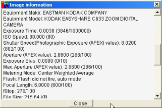 Access camera information for a graphic